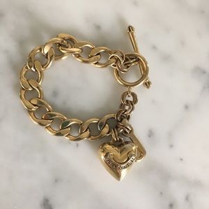 Juicy Couture Starter Charm Bracelet Gold Tone